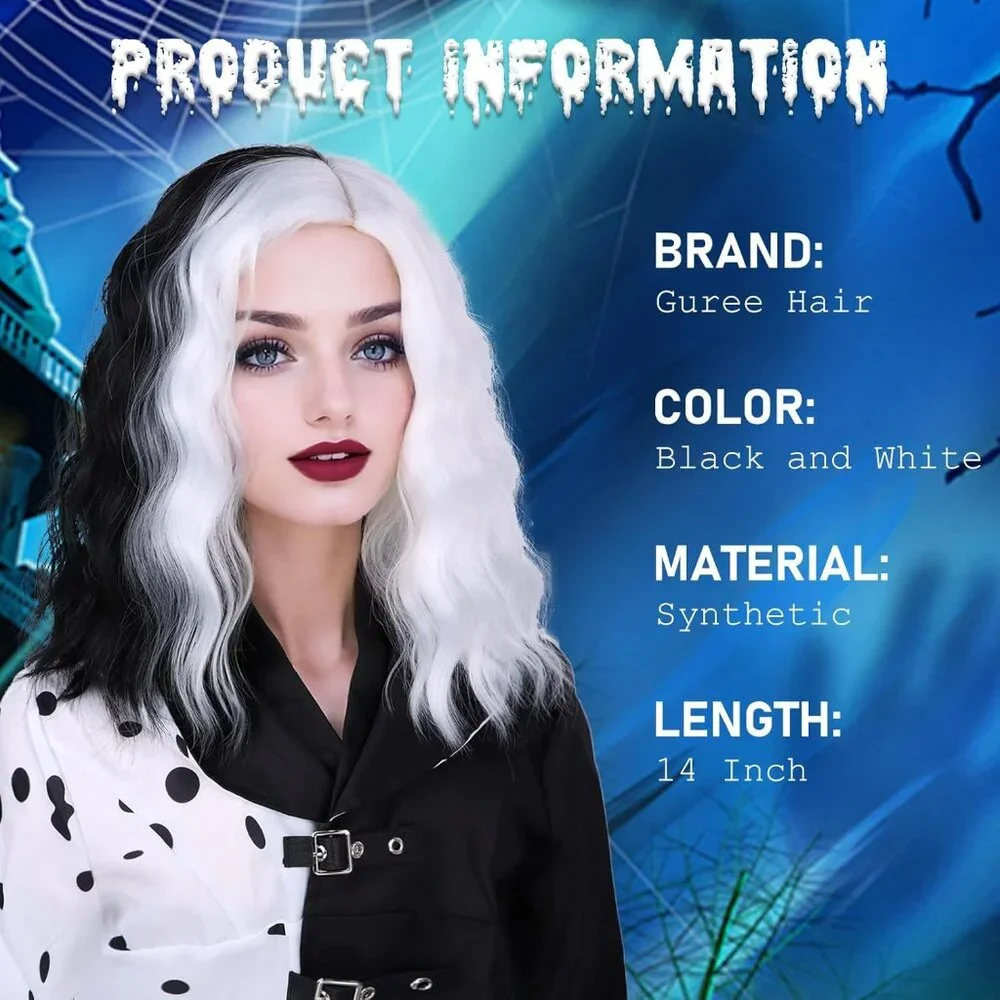 Black & White Hair Wig